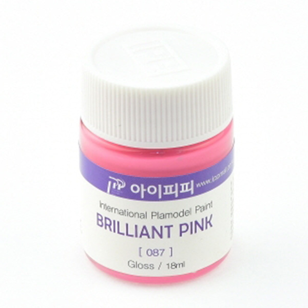 IPP 락카도료 087 브릴리언트 핑크 유광 18ml